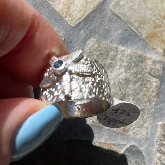 Authentic sapphire sterling silver ring - Picture 6 of 8